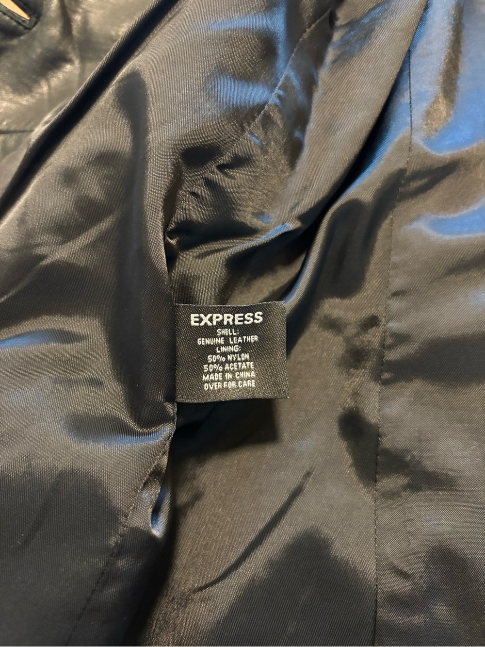 Express Dark Green Leather Longline Trench Coat - Picture 4 of 14